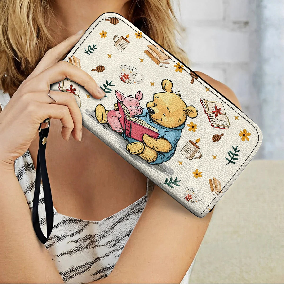  Leather Clutch Purse With Wristlet Strap Handle Little Things