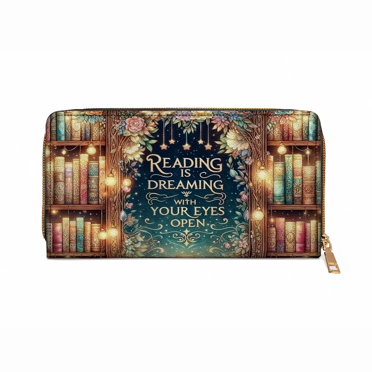  Leather Clutch Purse With Wristlet Strap Handle Midnight Reader