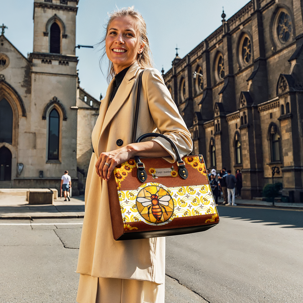  Leather Bag Bee Sunshine