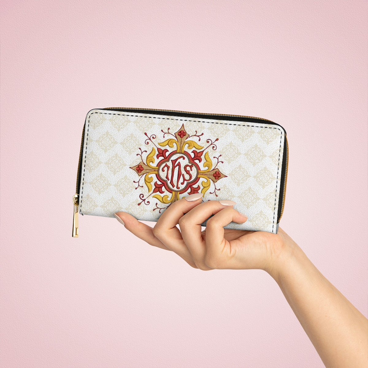  Leather Clutch Purse With Wristlet Strap Handle Divine Grace