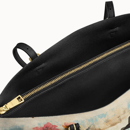  Personalized Wild Grace Leather Tote Bag