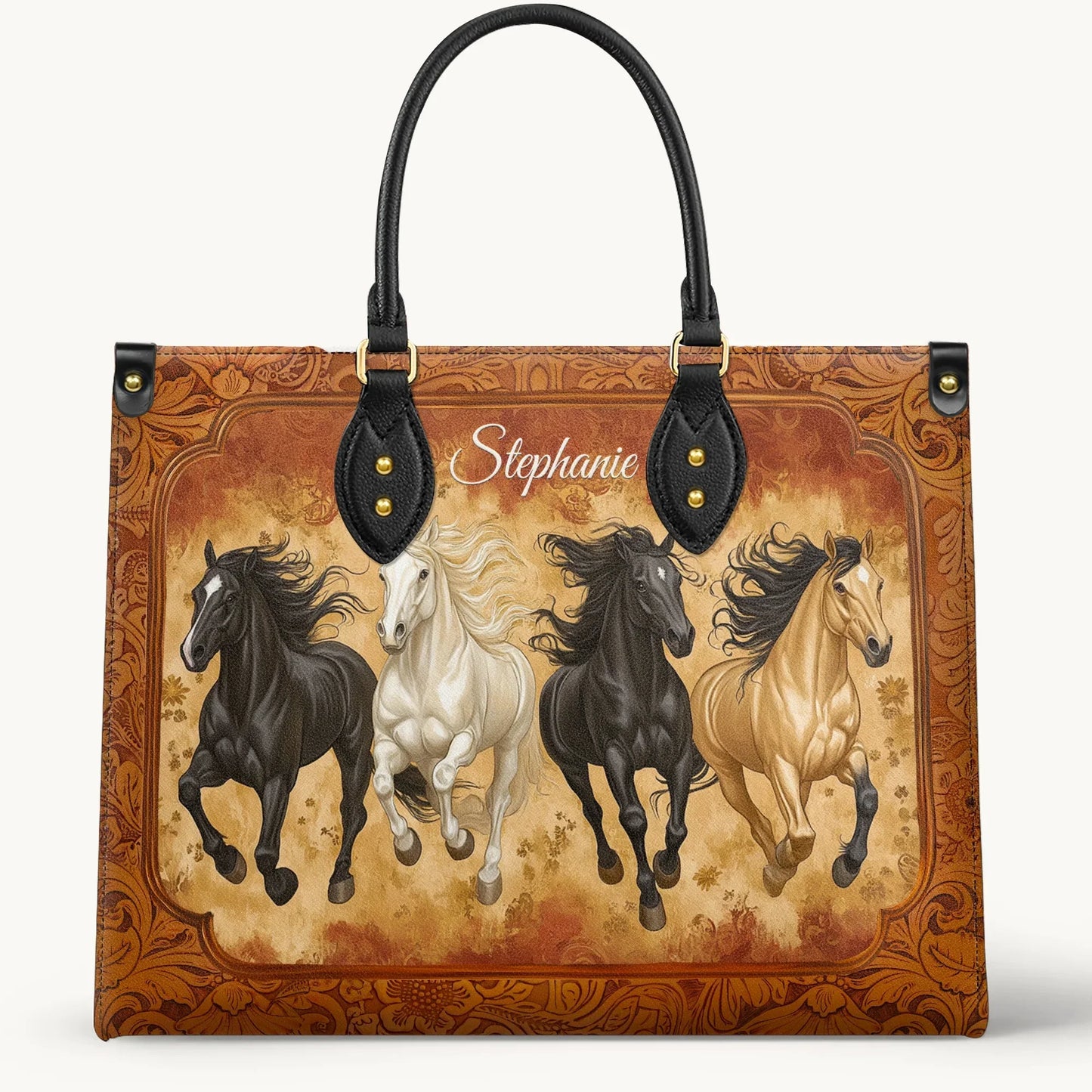  Personalized Galloping Horse Legacy Leather Bag