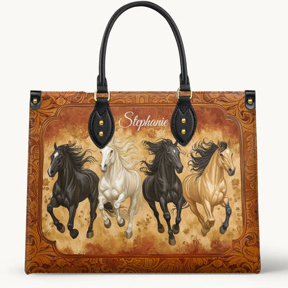  Personalized Galloping Horse Legacy Leather Bag