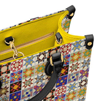  Leather Bag Star Quilting Block