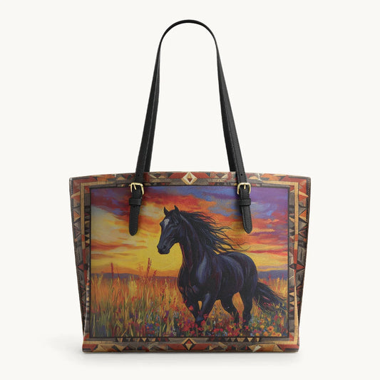  Wildfire Run Leather Tote Bag