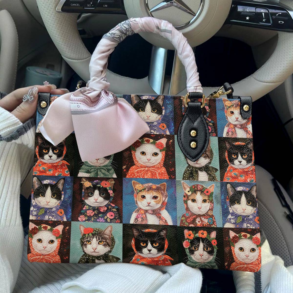  Leather Bag Cat Leather Bag Vintage Cats