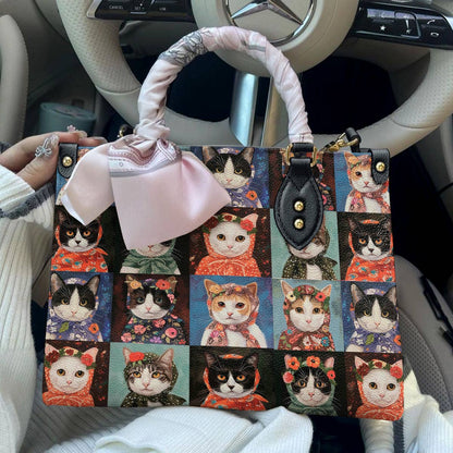  Leather Bag Cat Leather Bag Vintage Cats