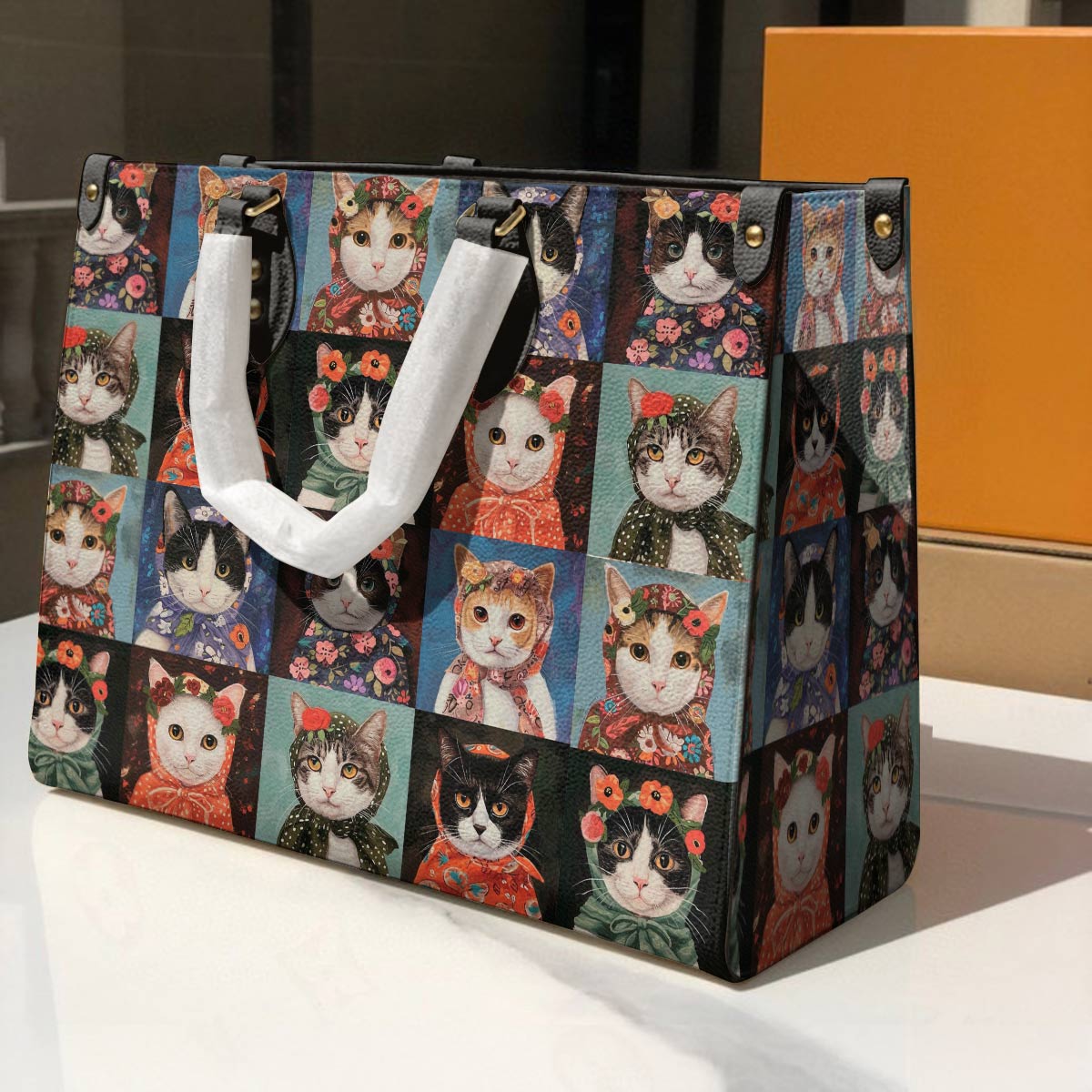  Leather Bag Cat Leather Bag Vintage Cats
