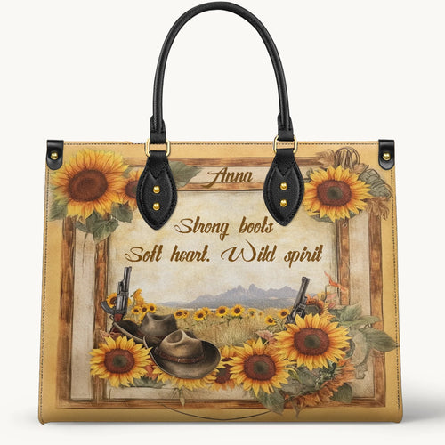  Personalized Wild Spirit Bloom Leather Bag