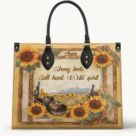  Personalized Wild Spirit Bloom Leather Bag