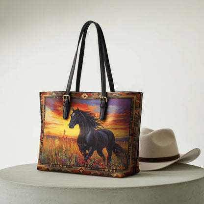  Wildfire Run Leather Tote Bag