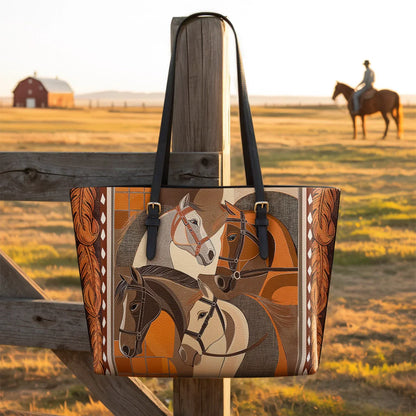  Bridle & Burnt Clay Leather Tote Bag