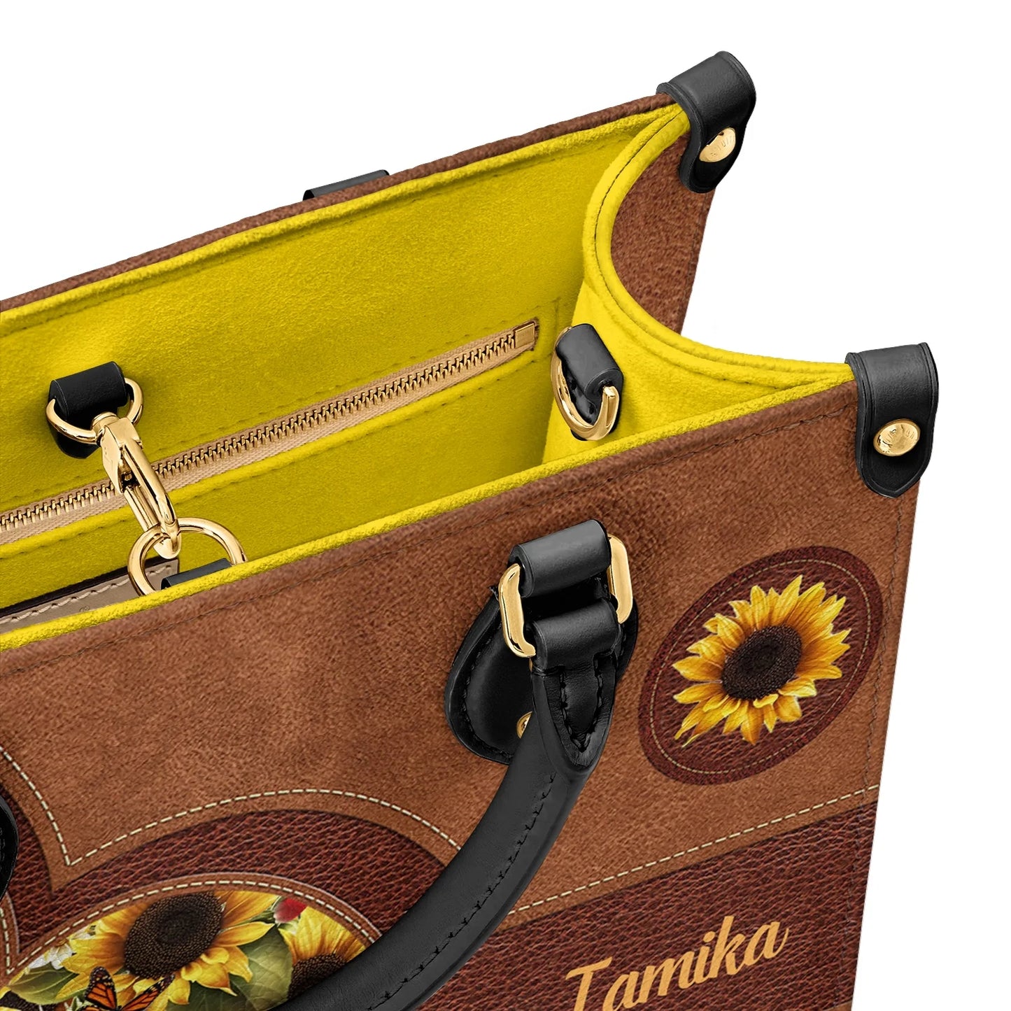  Leather Bag Personalized Lovely Sunflower