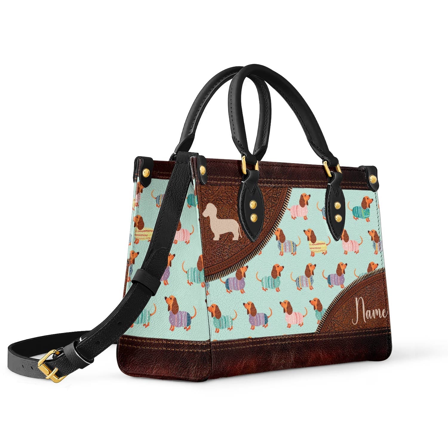  Leather Bag Dog Personalized Leather Bag Dachshund Mom