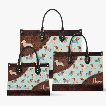  Leather Bag Dog Personalized Leather Bag Dachshund Mom