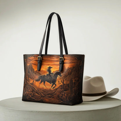  Desert Soul Leather Tote Bag