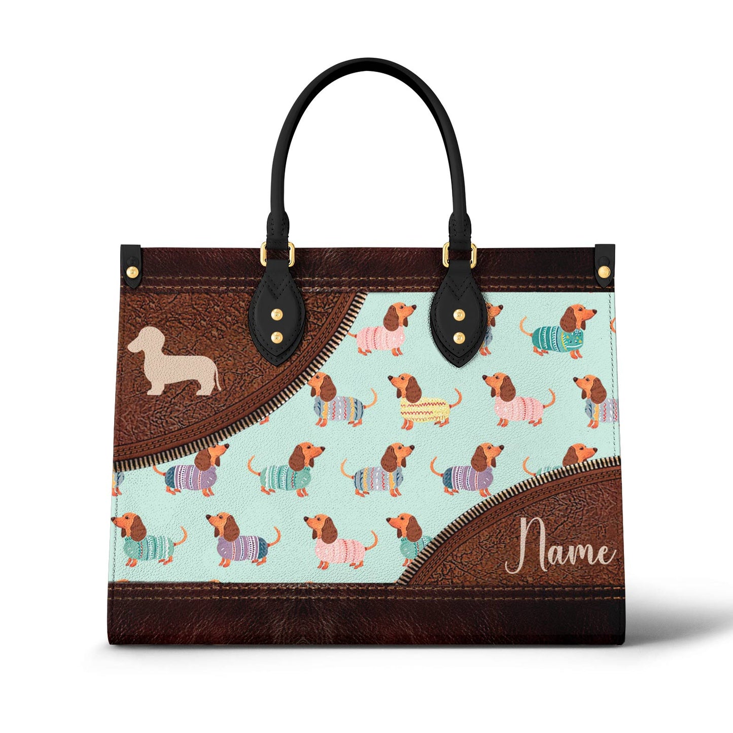  Leather Bag Dog Personalized Leather Bag Dachshund Mom