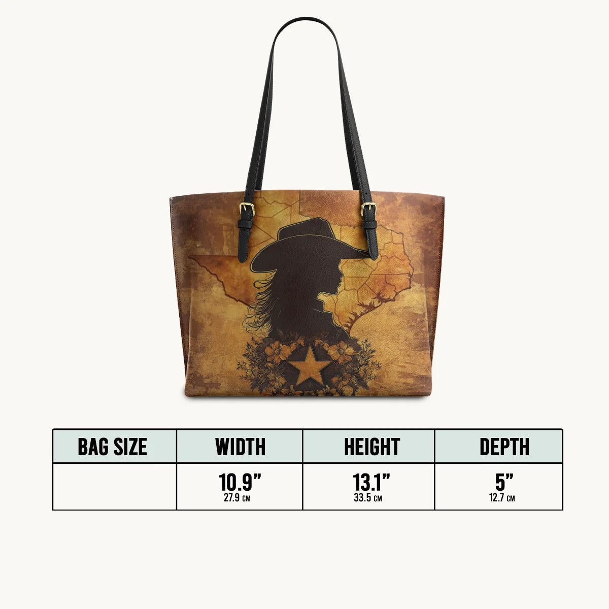  Texas Cowgirl Soul Leather Tote Bag
