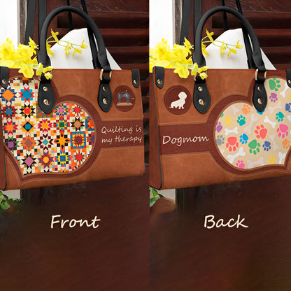  Leather Bag Dog Mom Loves Quilt