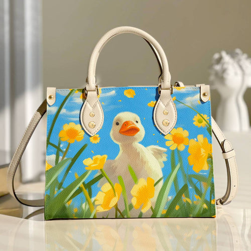  Leather Bag Playful Duck