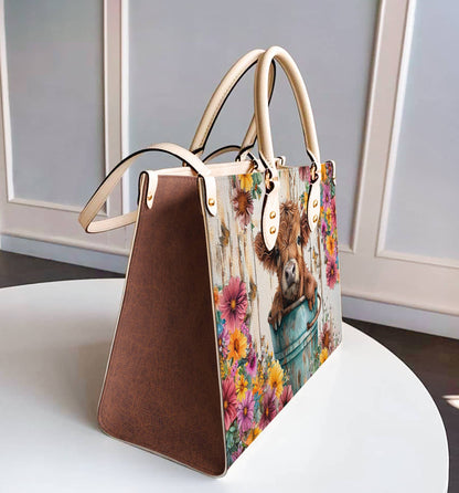  Leather Bag Cow Leather Bag Floral Cow