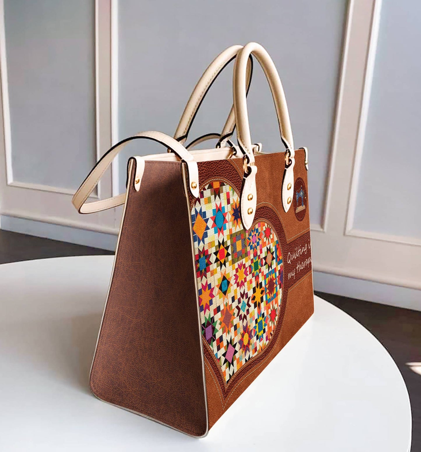  Leather Bag Dog Mom Loves Quilt
