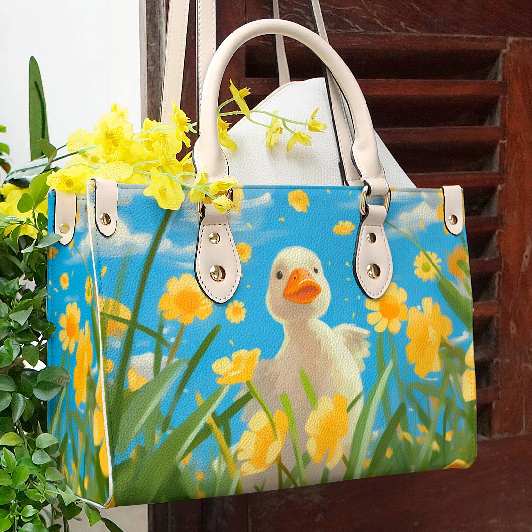  Leather Bag Playful Duck