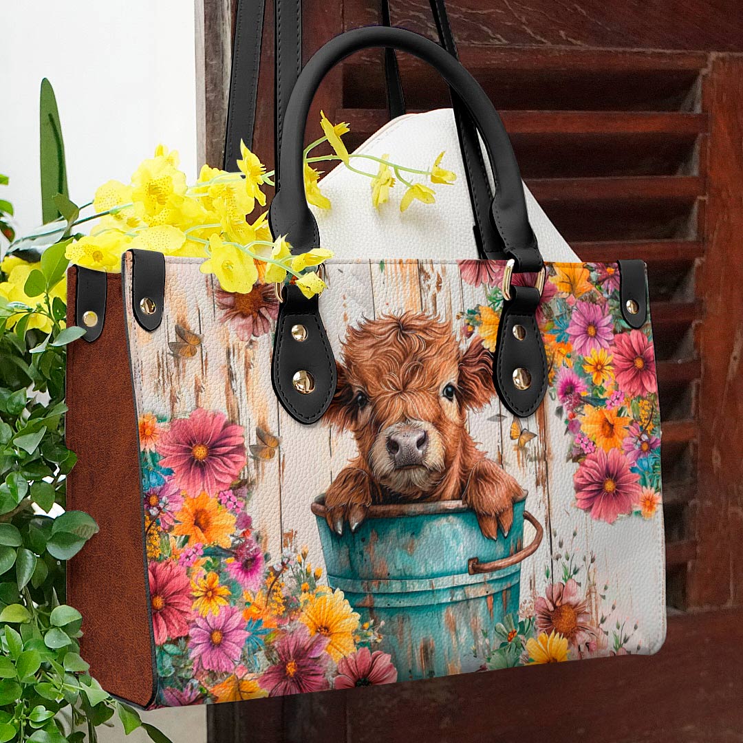  Leather Bag Cow Leather Bag Floral Cow