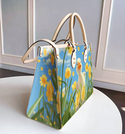  Leather Bag Playful Duck