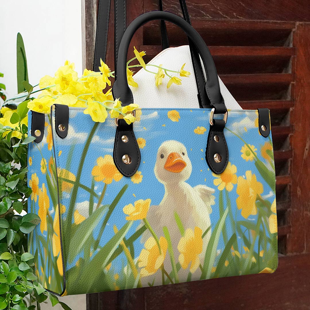  Leather Bag Playful Duck