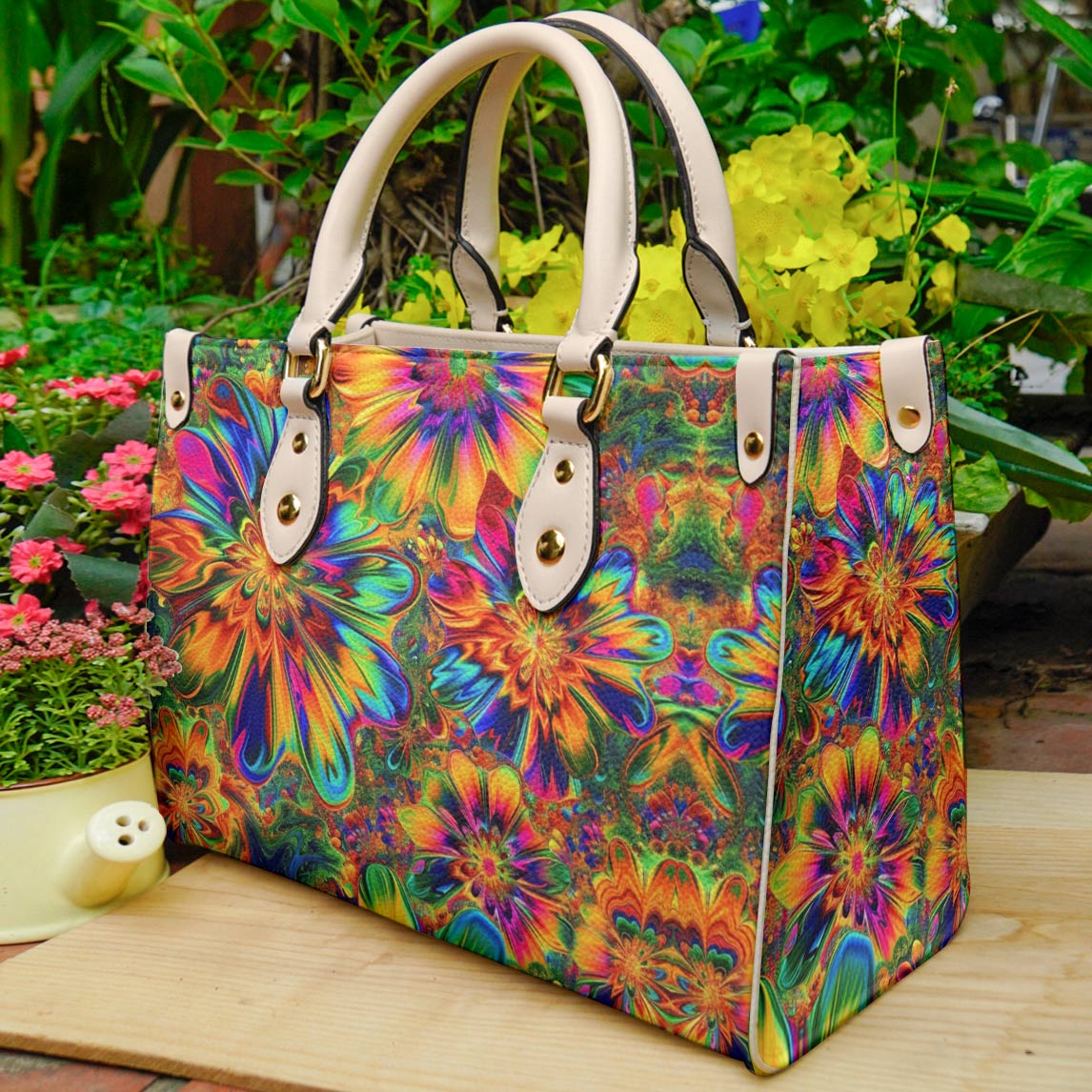  Leather Bag Gorgeous Flower Power