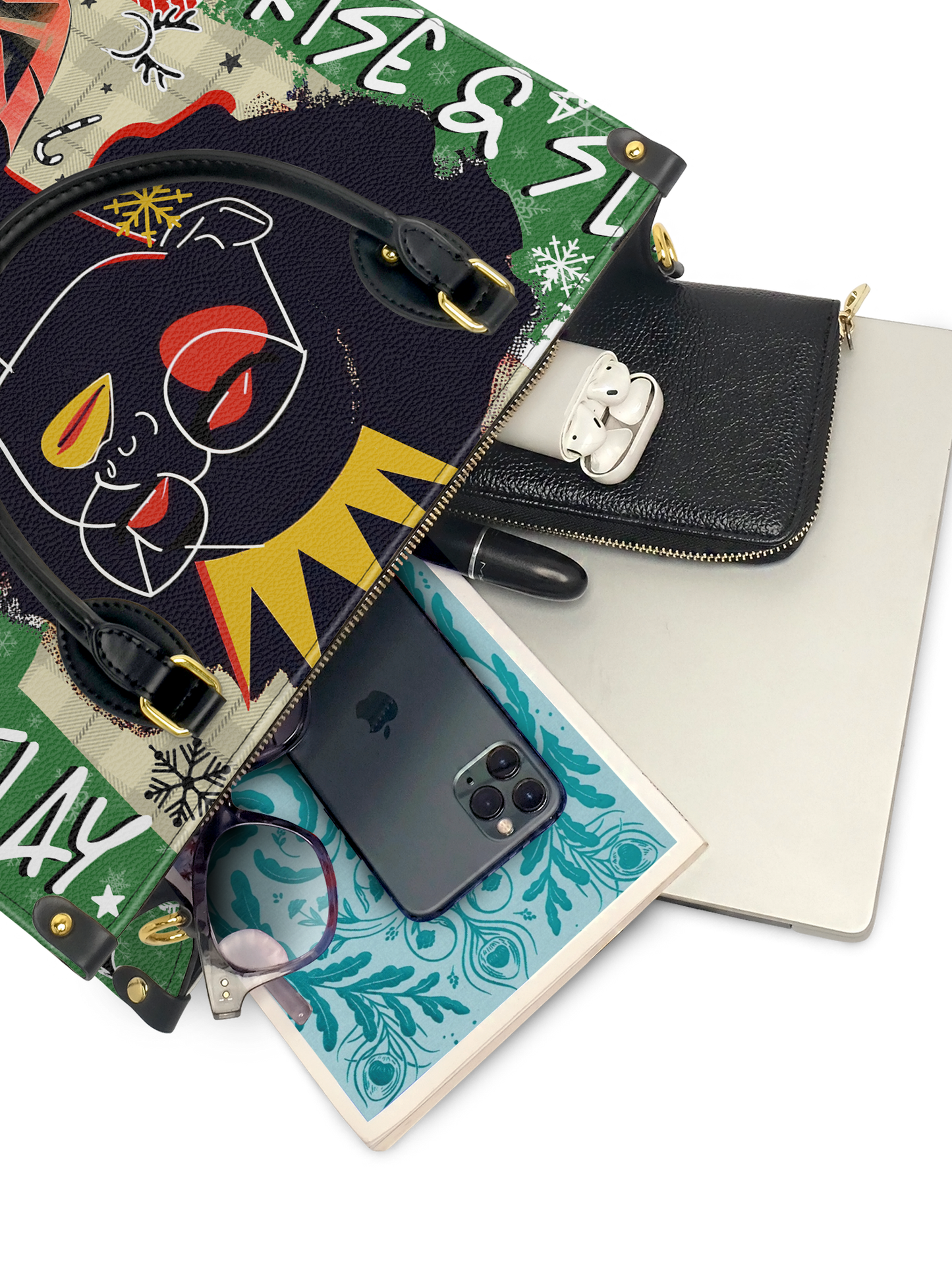 "Aina" Lime Pop Xmas Leather Handbag Deal