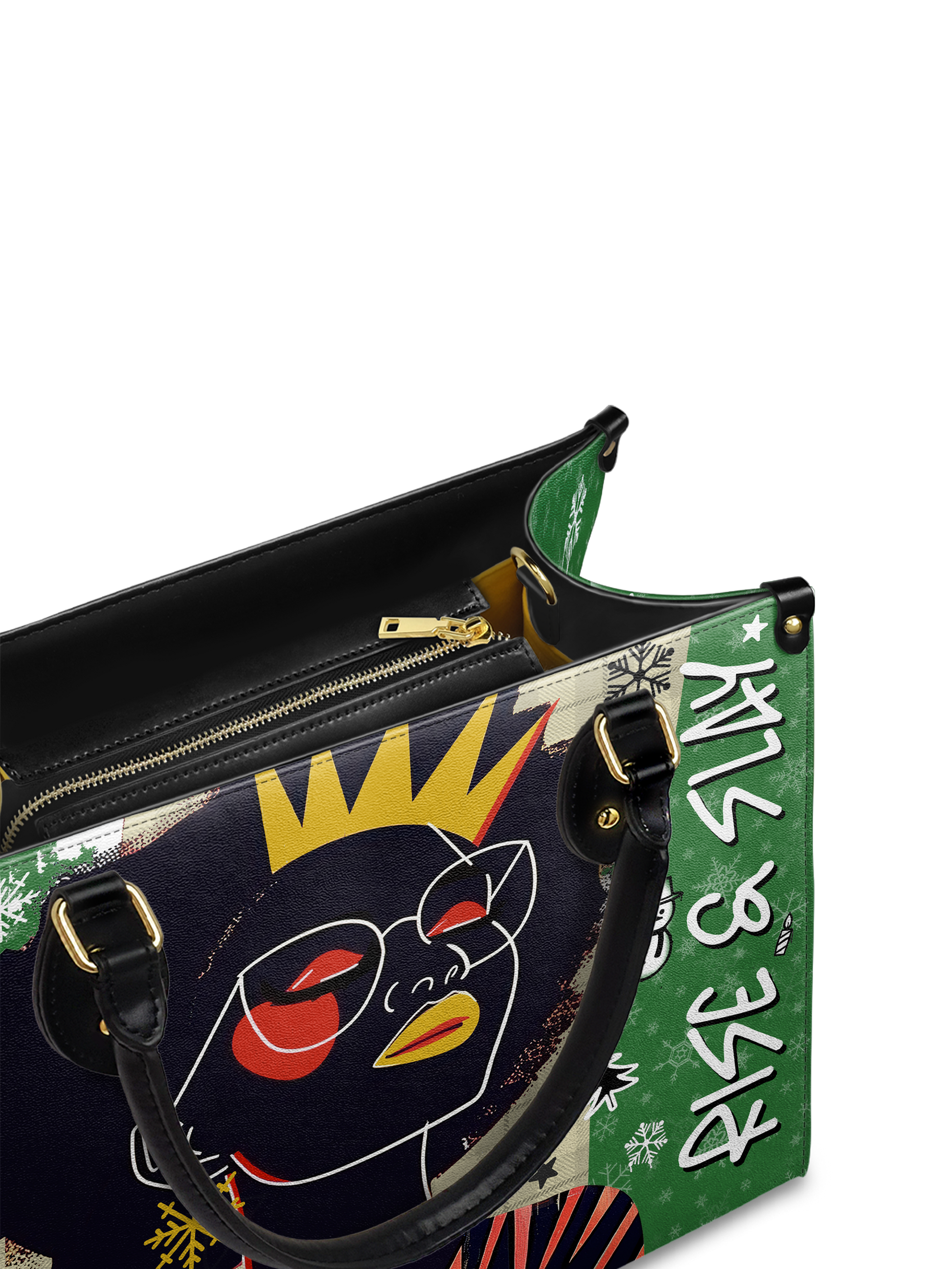 "Aina" Lime Pop Xmas Leather Handbag Deal