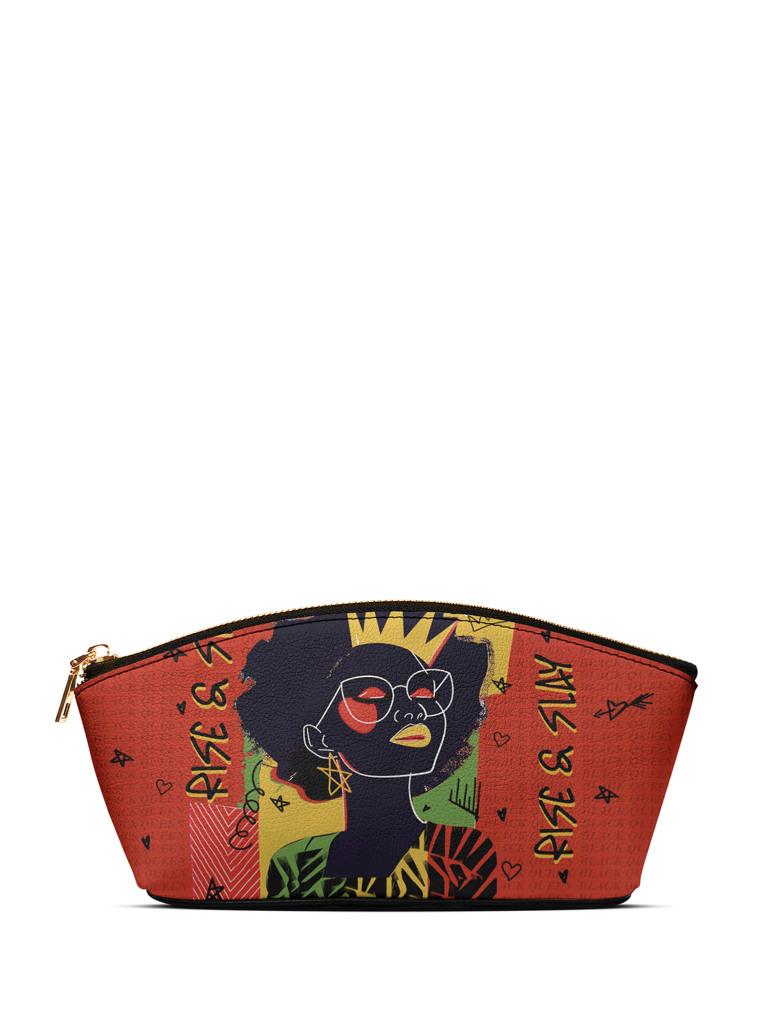 "Aina" Flame Red Eclipse Makeup Bag