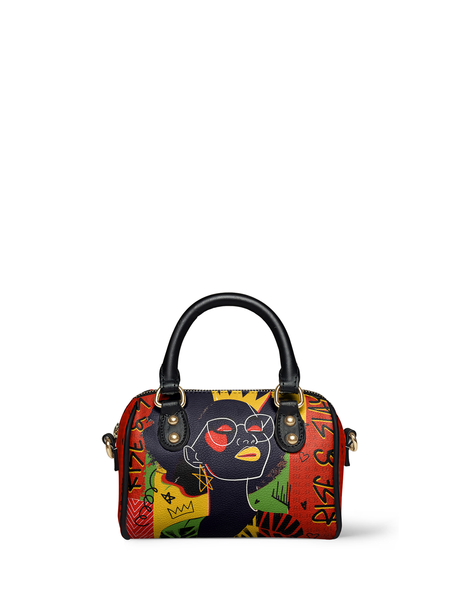 "Aina" Flame Red Mini Satchel