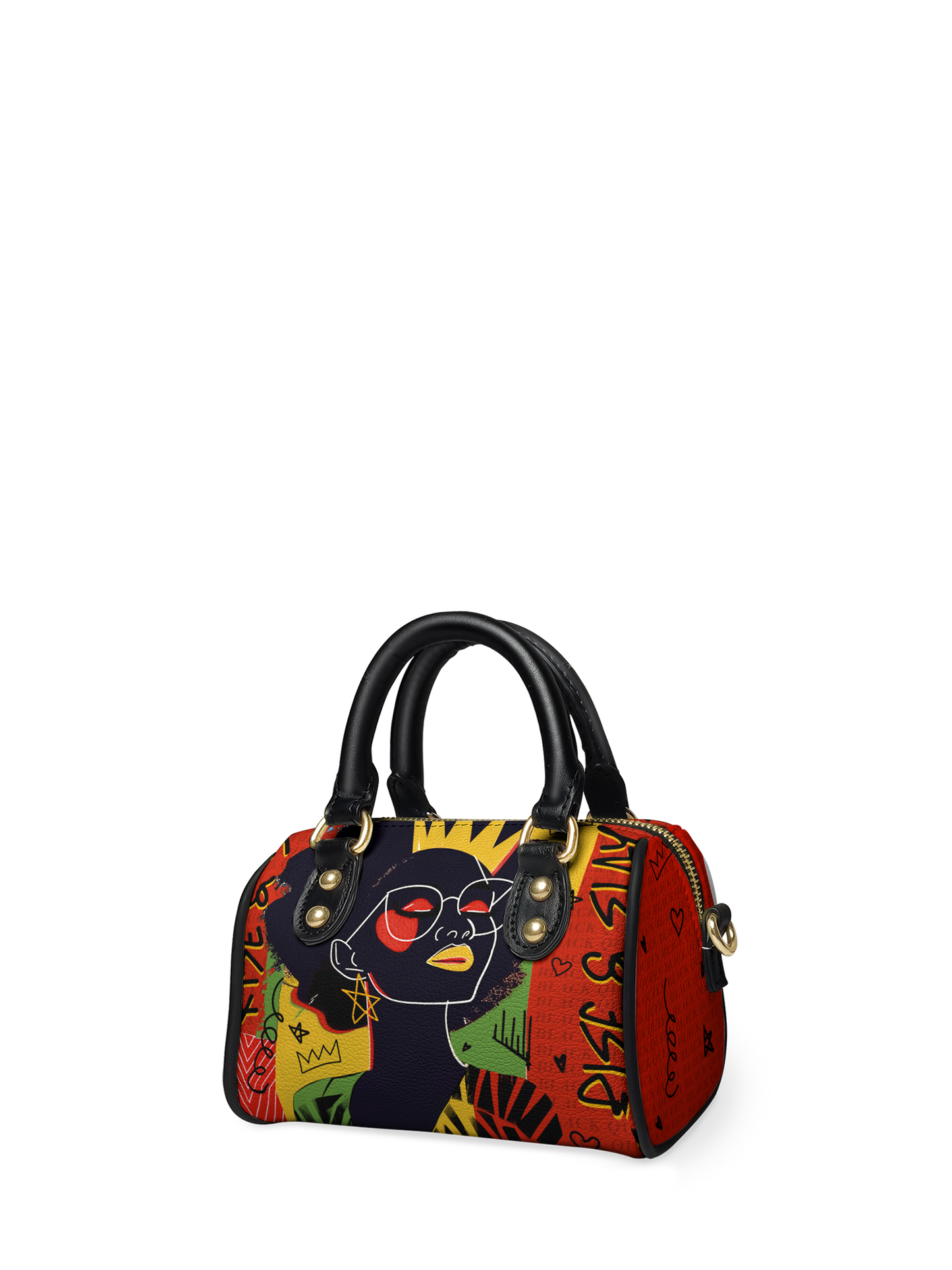 "Aina" Flame Red Mini Satchel