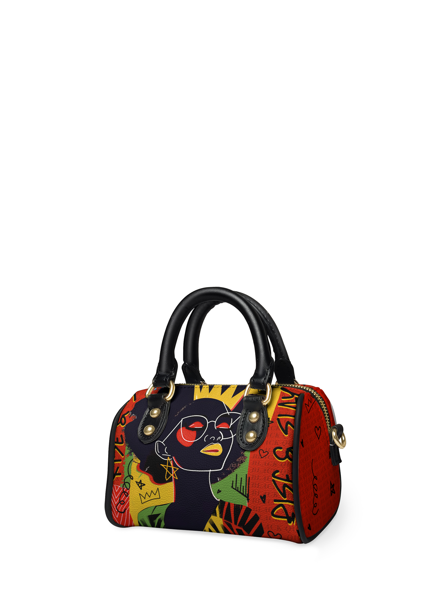 "Aina" Flame Red Mini Satchel