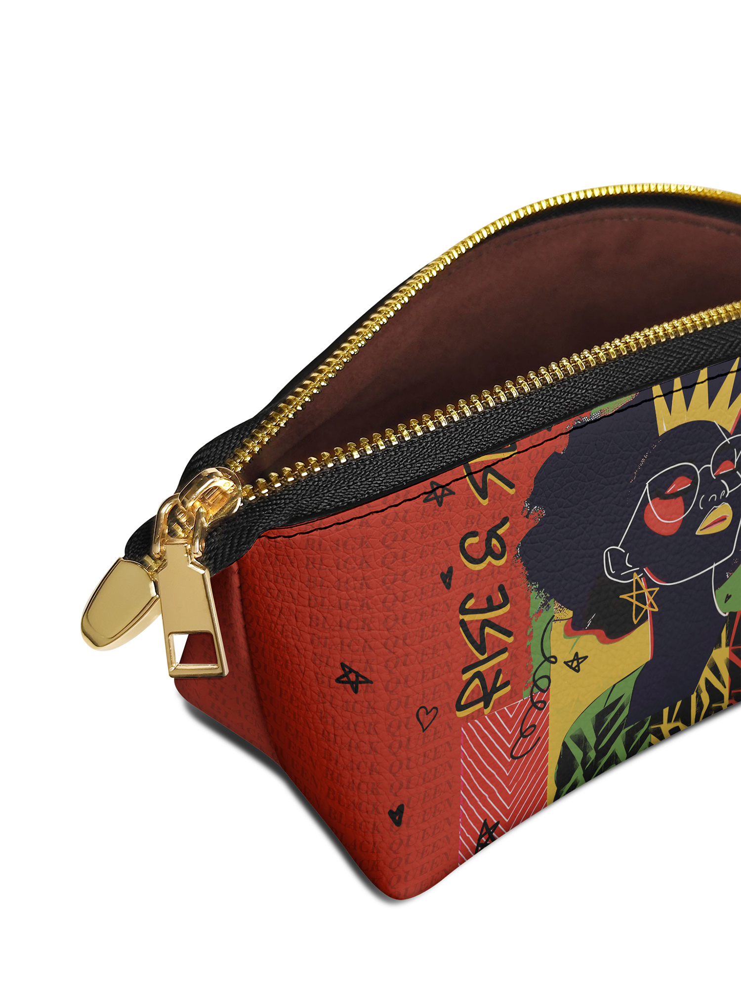 "Aina" Flame Red Eclipse Makeup Bag