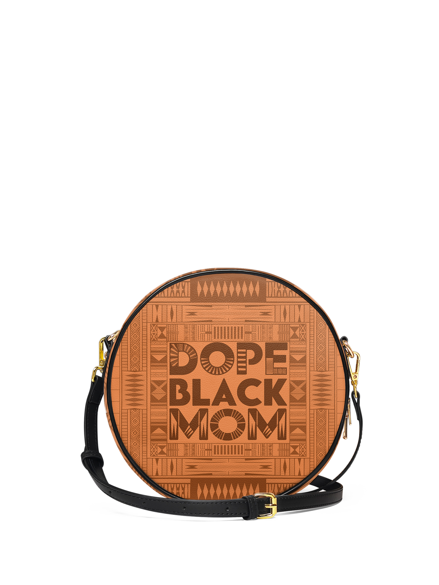 "Dope Black Mom" Circle Crossbody Bag