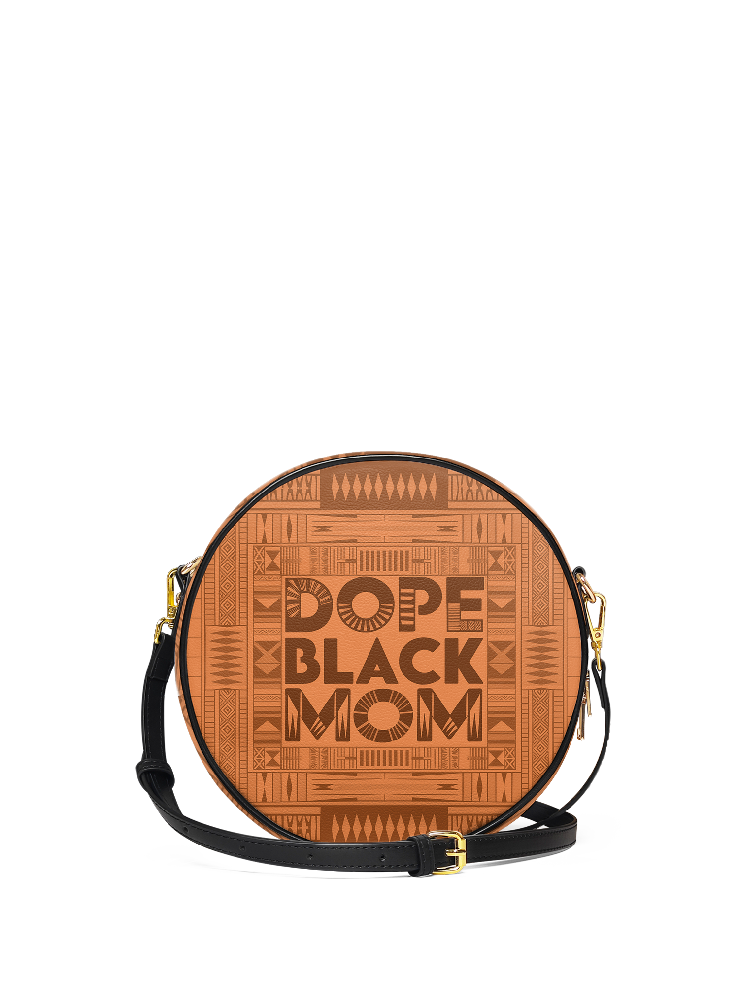 "Dope Black Mom" Circle Crossbody Bag
