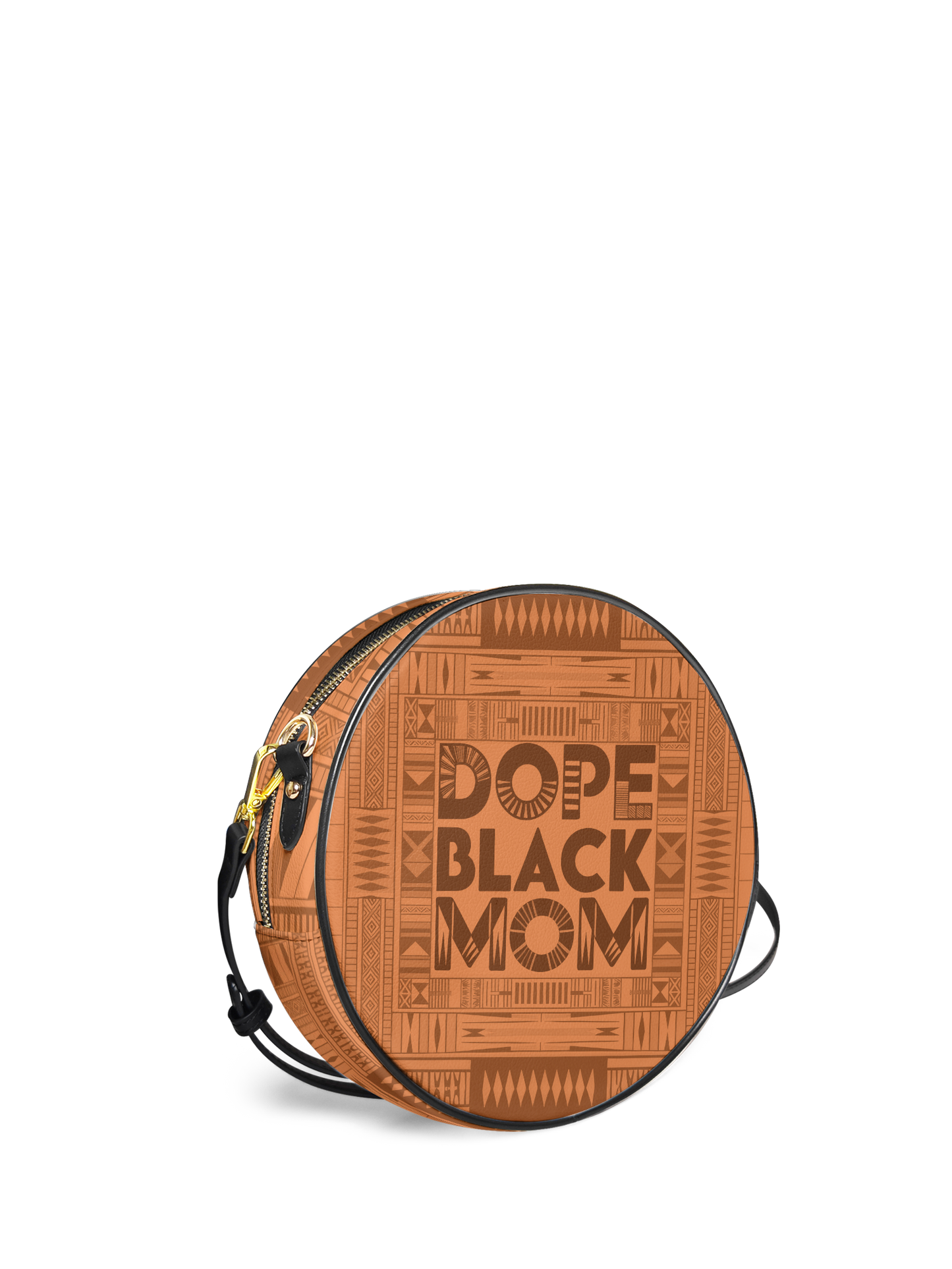 "Dope Black Mom" Circle Crossbody Bag