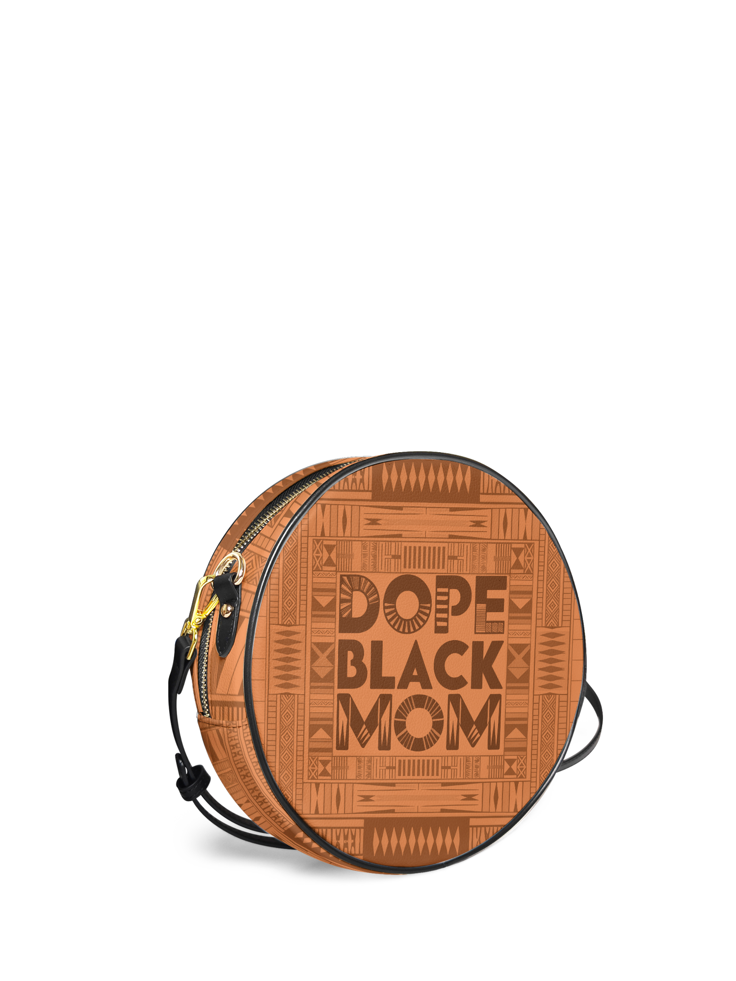 "Dope Black Mom" Circle Crossbody Bag