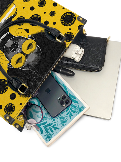 "Fahari" Marigold Pop Leather Handbag Deal