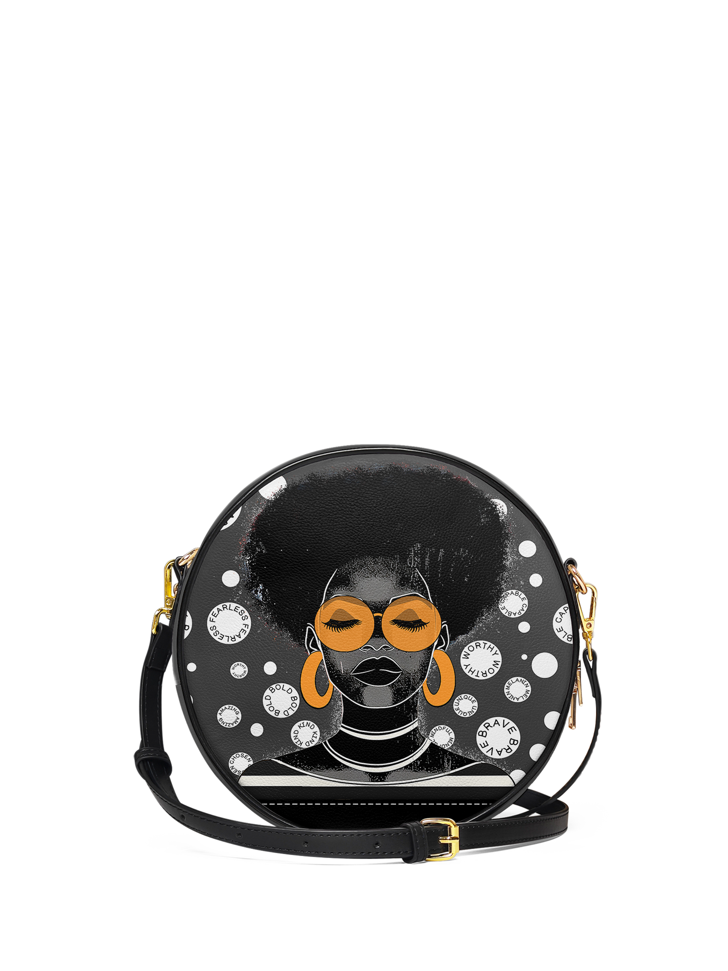 "Fahari" Monochrome Circle Crossbody Bag