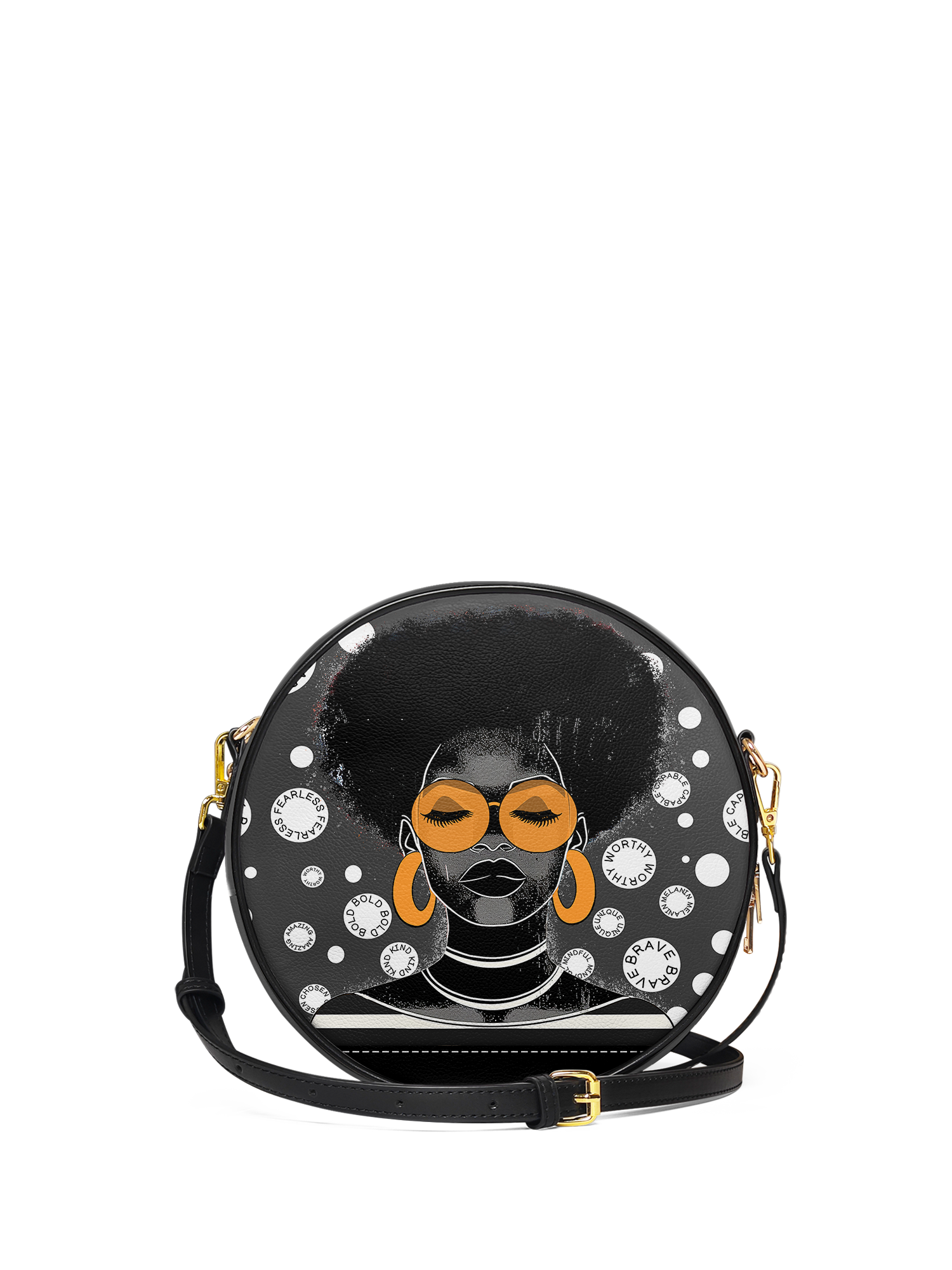 "Fahari" Monochrome Circle Crossbody Bag