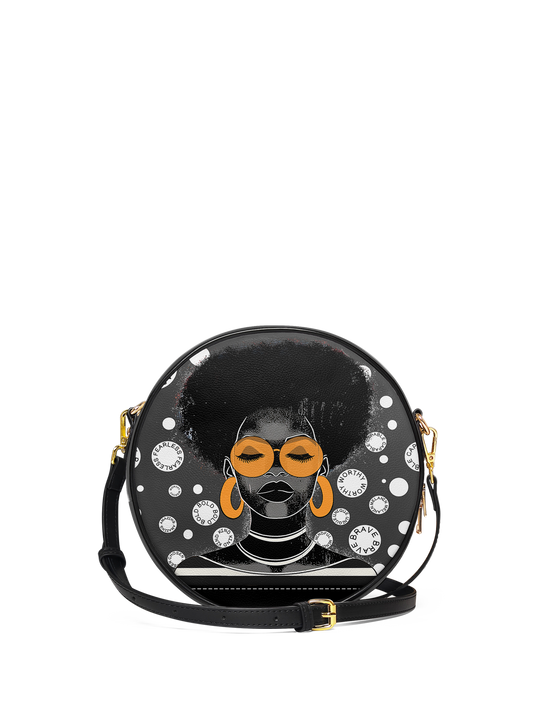 "Fahari" Monochrome Circle Crossbody Bag