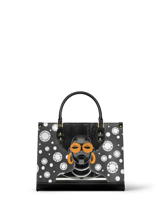 "Fahari" Monochrome Leather Handbag