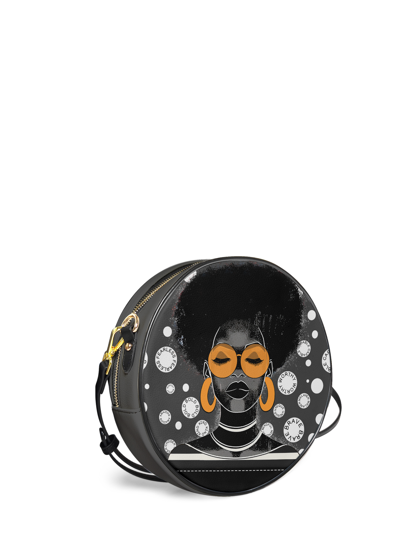 "Fahari" Monochrome Circle Crossbody Bag