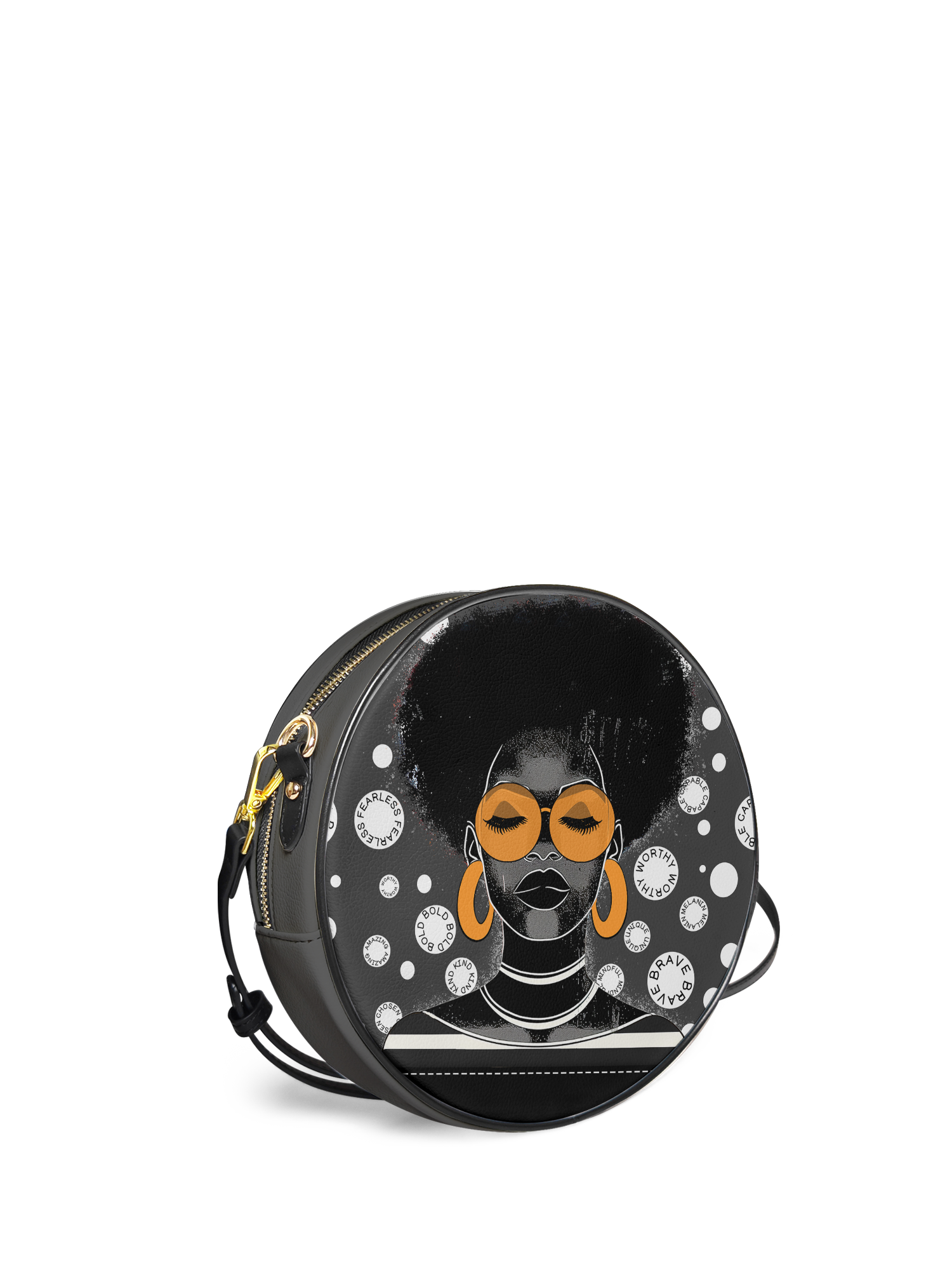 "Fahari" Monochrome Circle Crossbody Bag