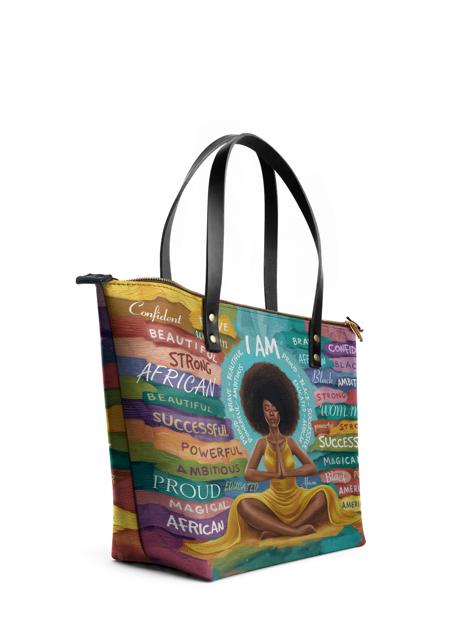 "AfroEssence" Leather Tote Bag